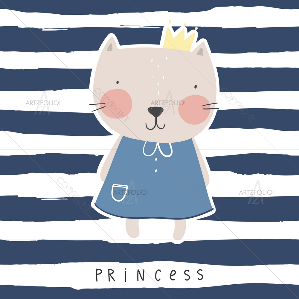 Princess Cat D1 — custom-size art design 5012476