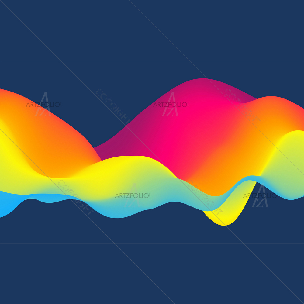Abstract Waves D3 — custom-size art design 5012488