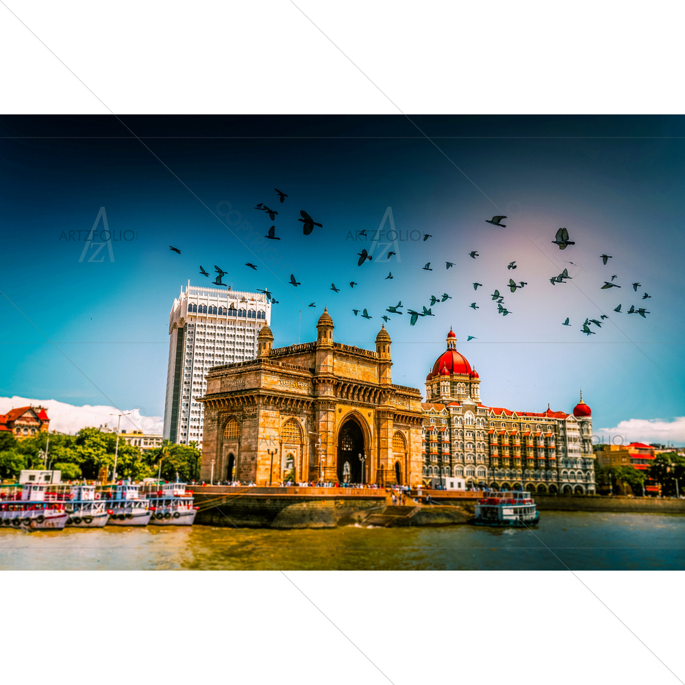 Gateway of India, Mumbai D1 — Ancient custom art by ArtzFolio
