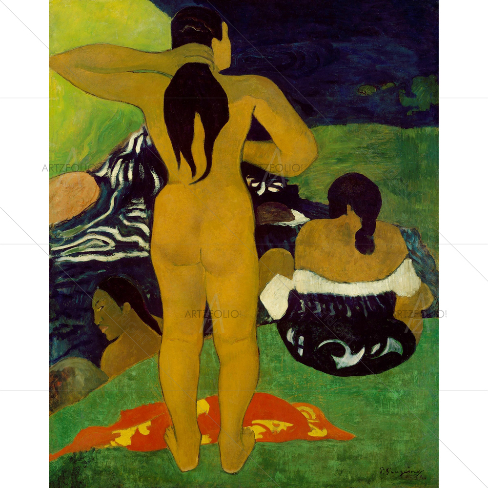 Tahitian Women Bathing, Paul Gauguin, 1892 — custom-size art design 5012493