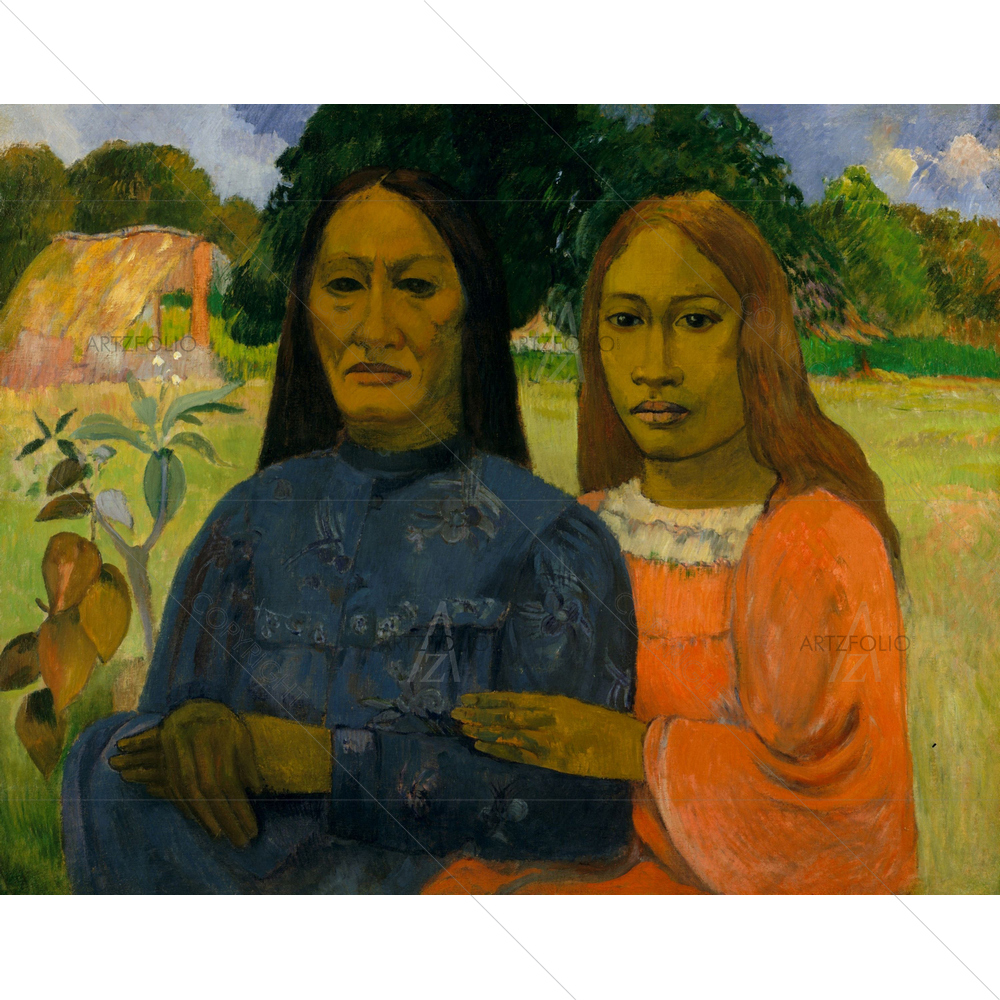 Two Women, Paul Gauguin, 1901-02 — custom-size art design 5012497