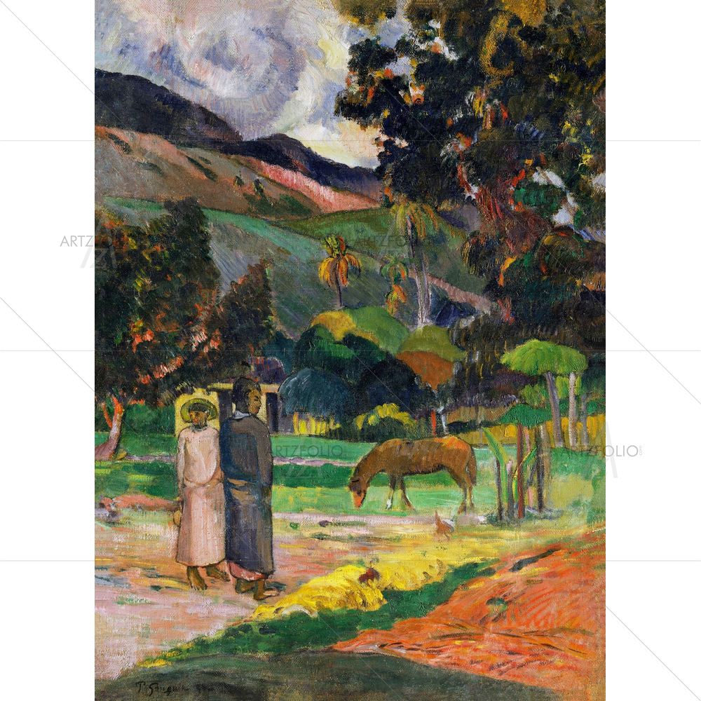 Tahitian Landscape, Paul Gauguin, 1892 — custom-size art design 5012501