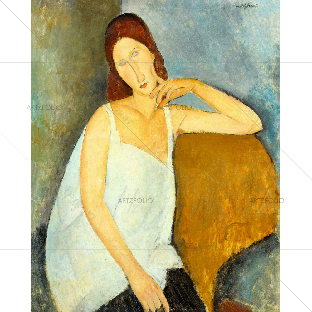 Jeanne Hebuterne, Amedeo Modigliani, 1919 — custom-size art design 5012512