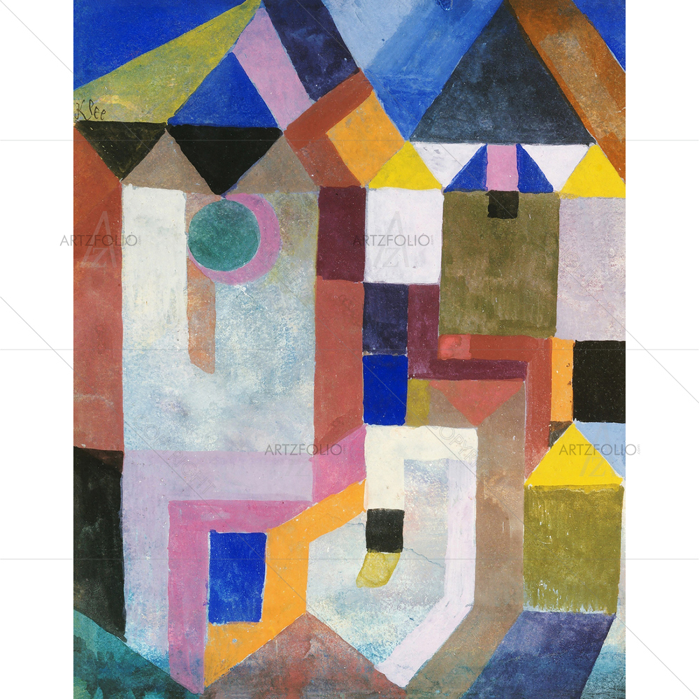 Colorful Architecture, Paul Klee, 1917 — custom-size art design 5012515