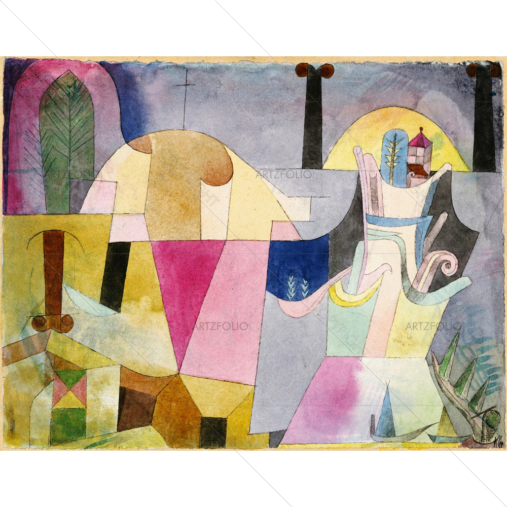 Black Columns in a Landscape, Paul Klee, 1919 — custom-size art design 5012520
