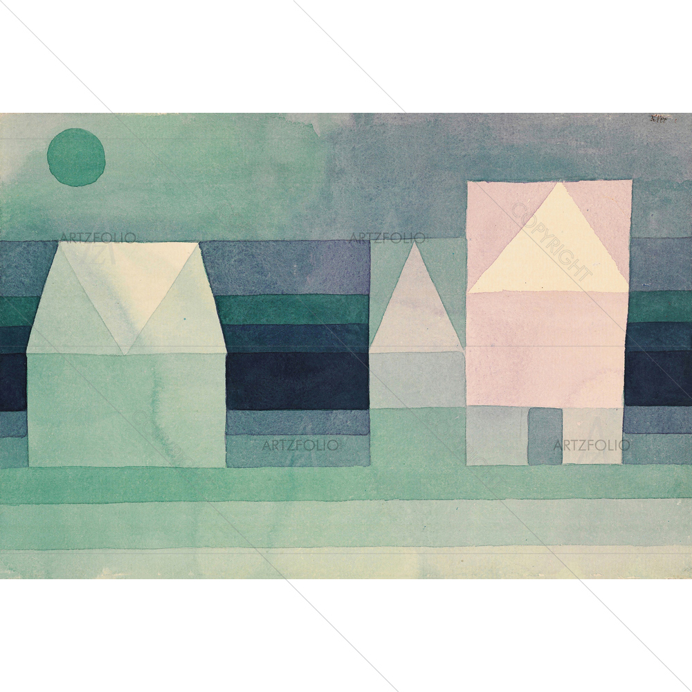 Three Houses, Paul Klee, 1922 — custom-size art design 5012524