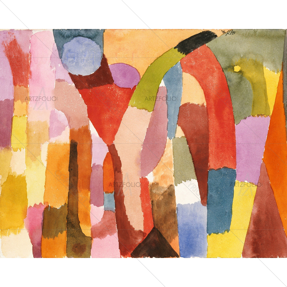 Vaulted Chambers, Paul Klee, 1915 — Cubism custom art by ArtzFolio