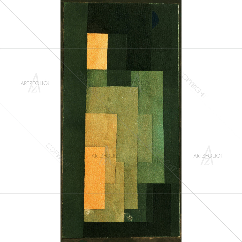 Tower in Orange and Green, Paul Klee, 1922 — Cubism custom art by ArtzFolio