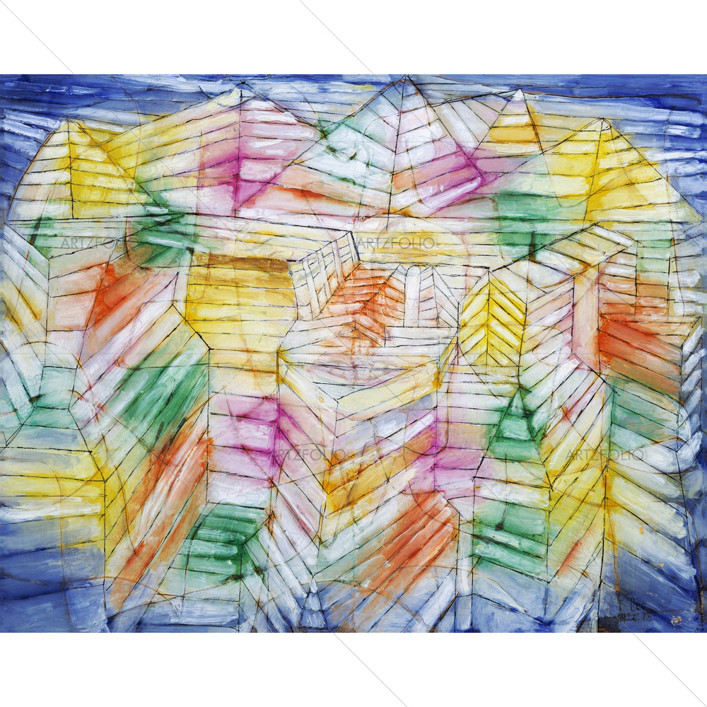 Theater Mountain Construction, 1920 by Paul Klee — custom-size art design 5012533
