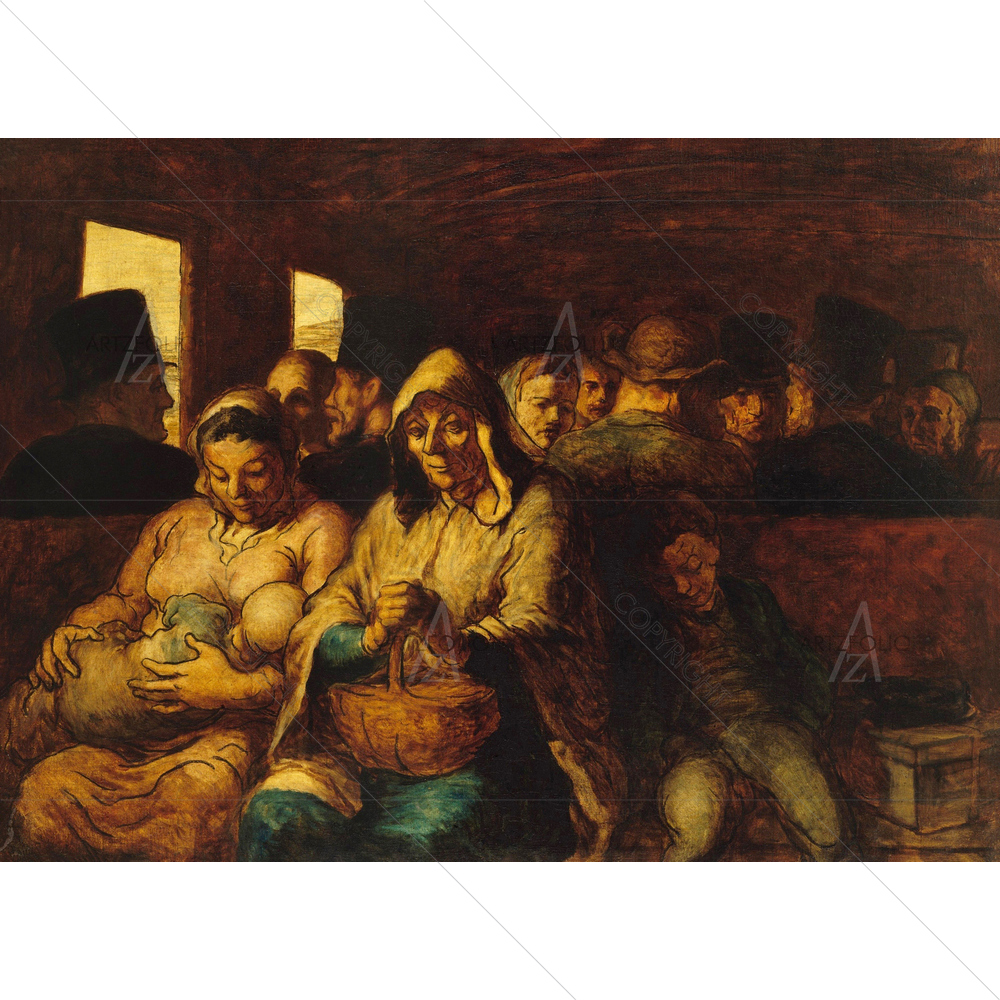 The Third-Class Carriage, Honore Daumier, 1862-64 — custom-size art design 5012544