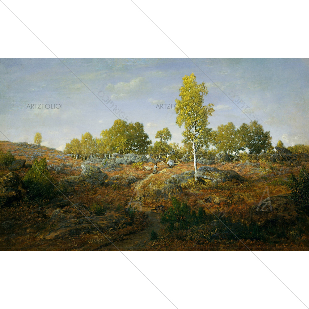 Path Among The Rocks, Theodore Rousseau, 1861 — Animals custom art by ArtzFolio