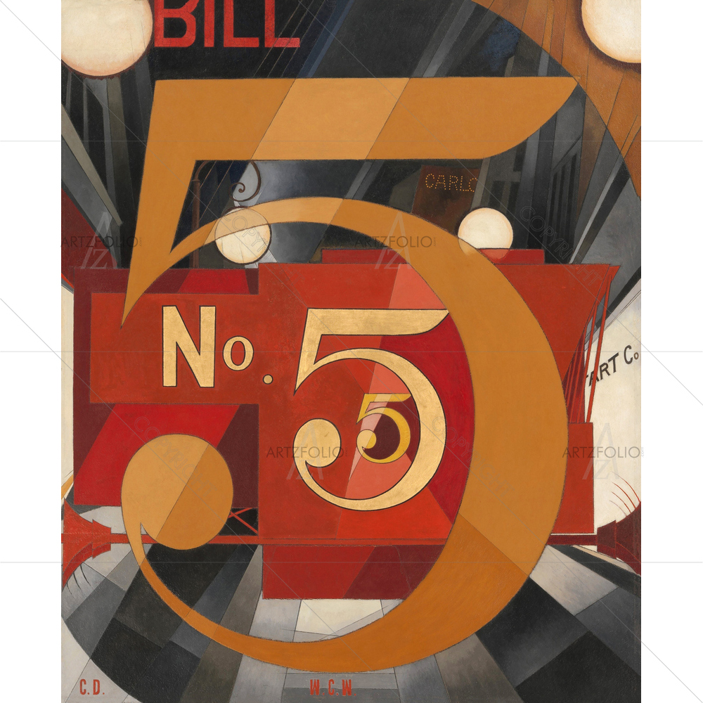 I Saw the Figures in Gold, Charles Demuth, 1928 — custom-size art design 5012547