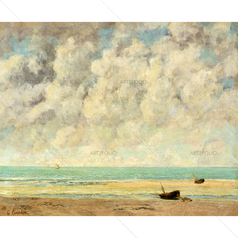 The Calm Sea, Gustave Courbet, 1869 — custom-size art design 5012558
