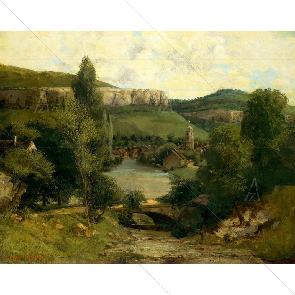 View of Ornans, Gustave Courbet, 1853-57 — French custom art by ArtzFolio