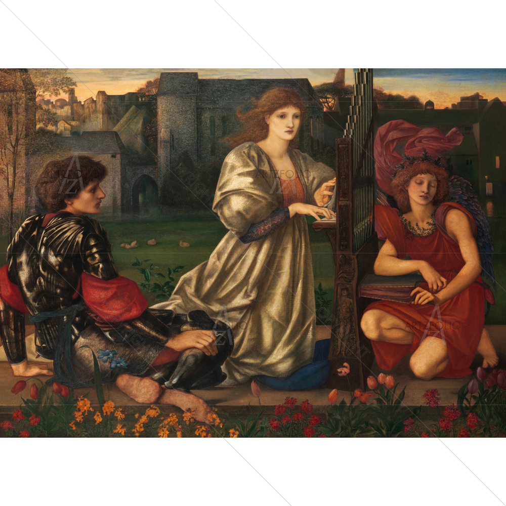 The Love Song, Sir Edward Burne-Jones, 1868-77 — custom-size art design 5012560