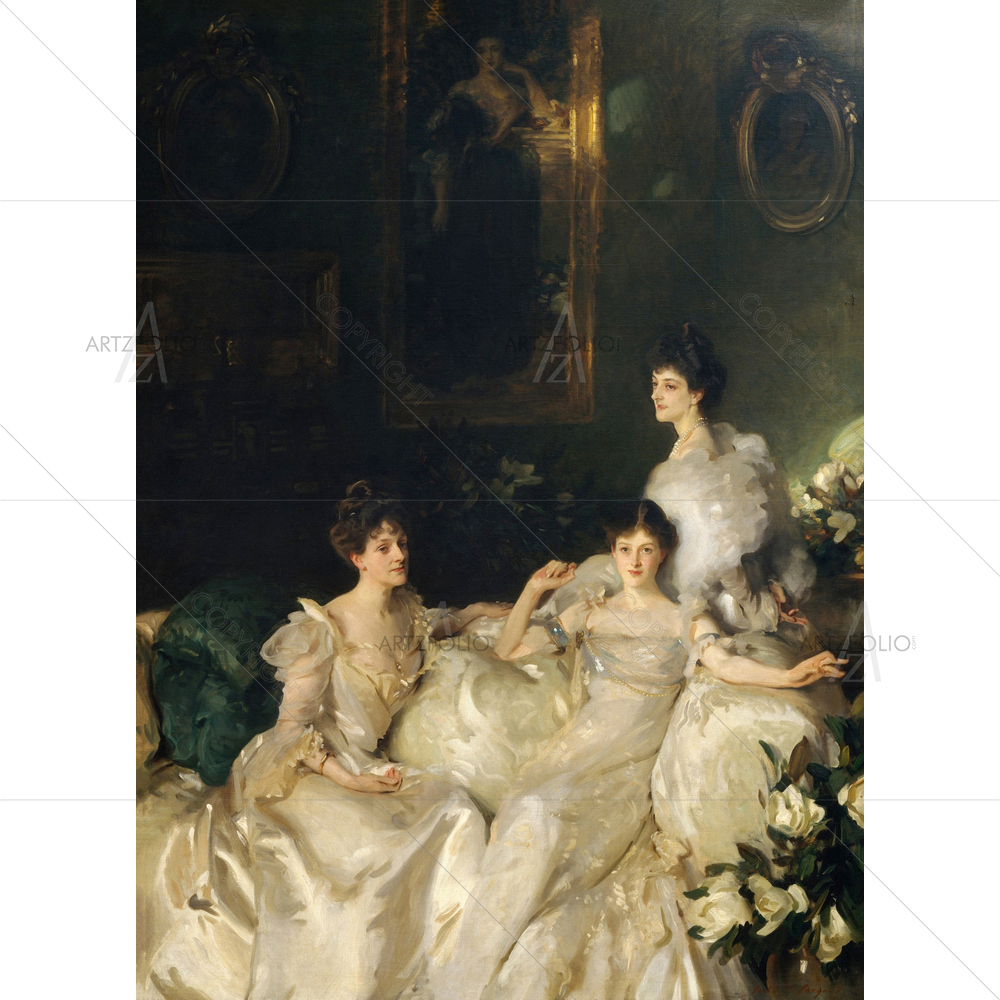 The Wyndham Sisters, John Singer Sargent, 1897 — custom-size art design 5012572