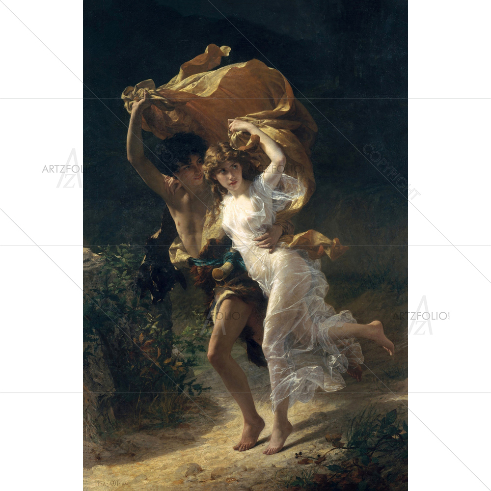 The Storm, Pierre-Auguste Cot, 1880 — Ancient custom art by ArtzFolio