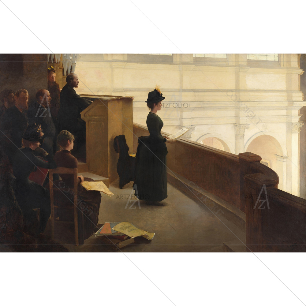 The Organ Rehearsal, Henry Lerolle, 1885 — custom-size art design 5012585