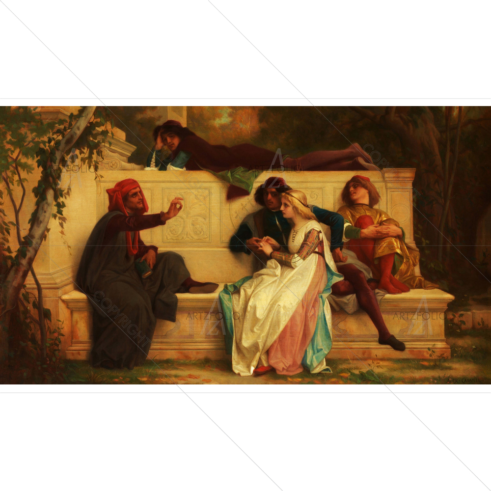 Florentine Poet, Alexandre Cabanel, 1861 — custom-size art design 5012591