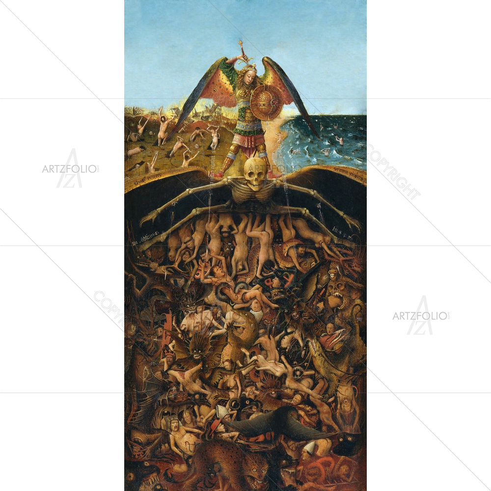 Last Judgment, Jan Van Eyck, 1440-41 — custom-size art design 5012595