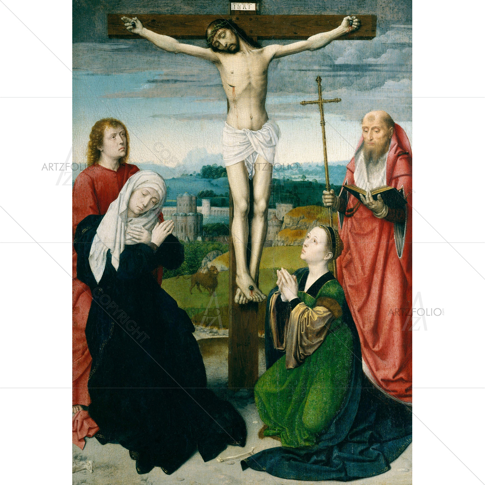 The Crucifixion, Gerard David, 1495 — Devotional custom art by ArtzFolio