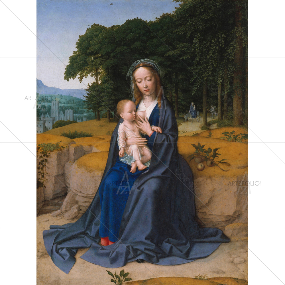 Flight into Egypt, Gerard David, 1512-13 — Devotional custom art by ArtzFolio