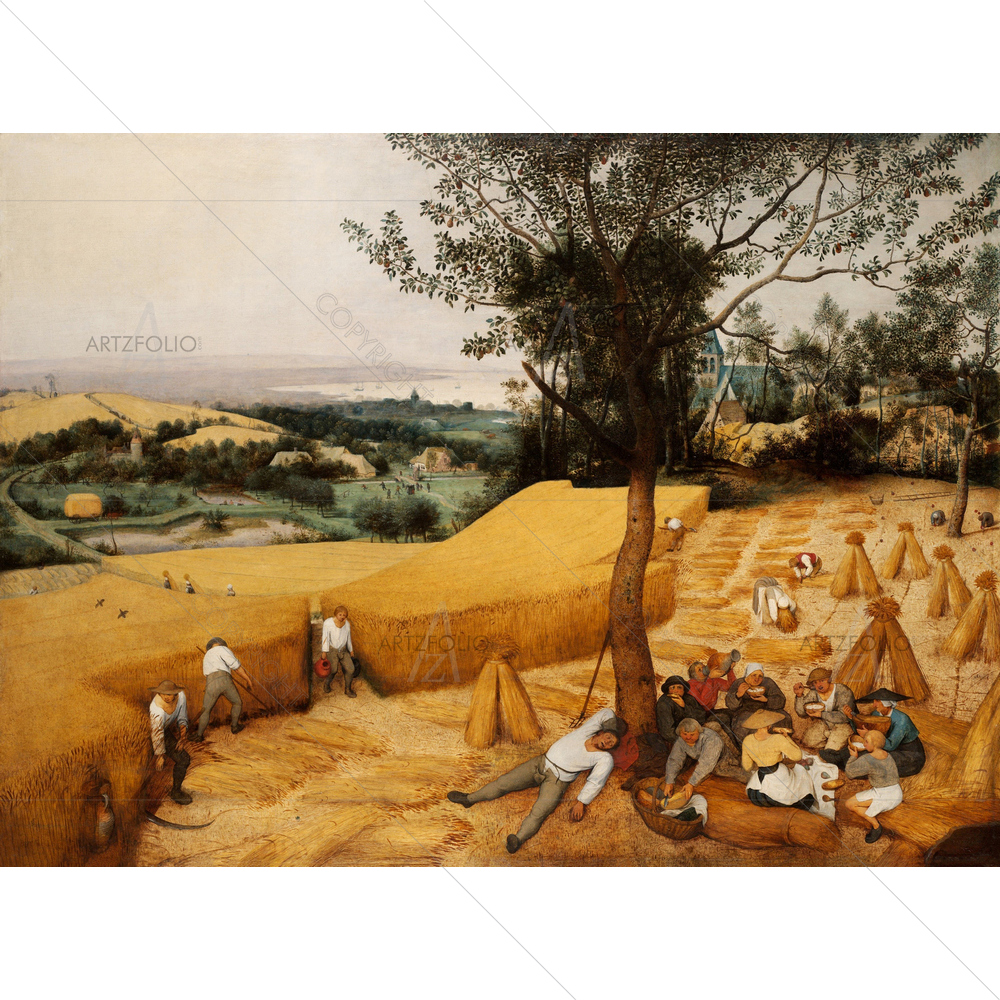 The Harvesters, Pieter Bruegel, 1565 — Animals custom art by ArtzFolio