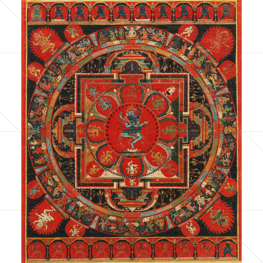 Hevajra Mandela, Tibetan, Buddhist — custom-size art design 5012612