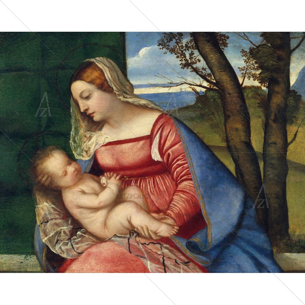 Madonna and Child, Titian, 1508 — Devotional custom art by ArtzFolio
