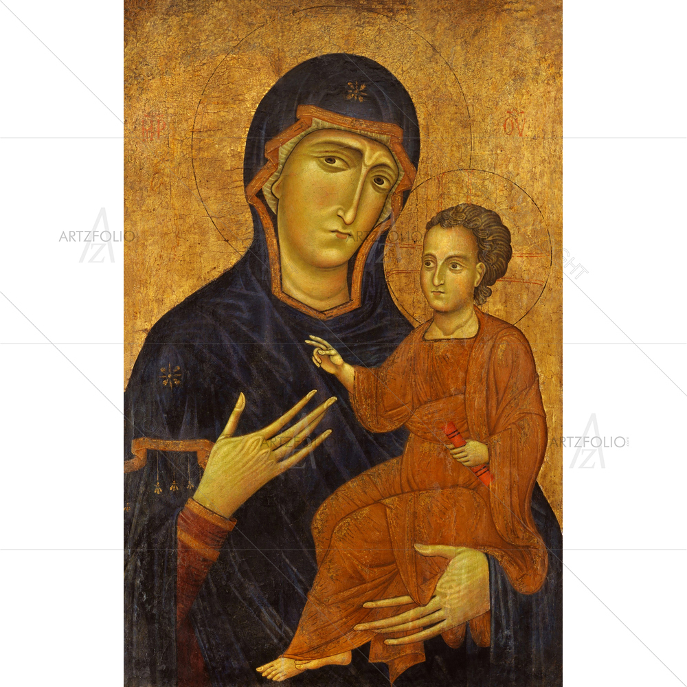 Madonna and Child, Berlinghiero, 1230 — custom-size art design 5012627