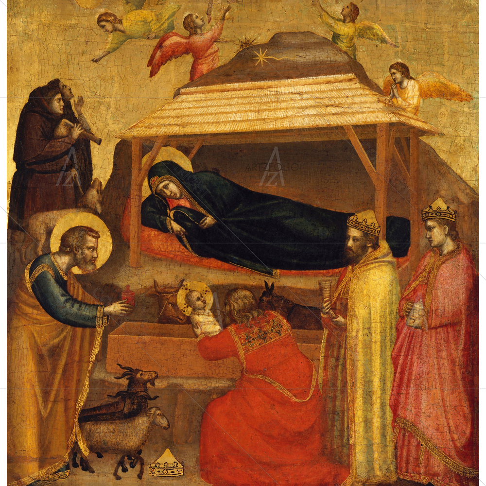 The Adoration of Magi, Giotto, 1320 — custom-size art design 5012634