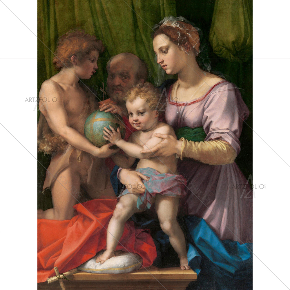 Holy Family With St. John the Baptist, Andrea Del Sarto, 1500-30 — custom-size art design 5012635