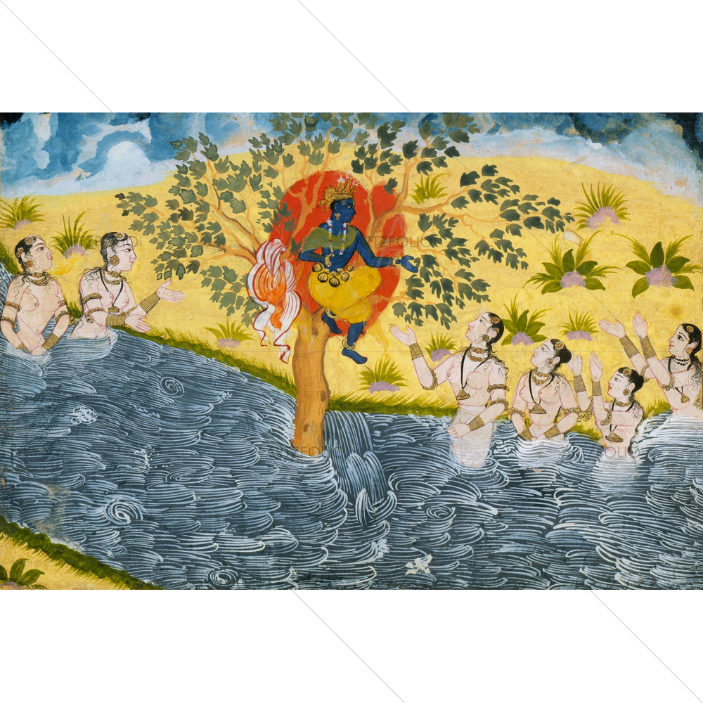 The Gopis Plead with Krishna to Return their Clothing, 1600-10 — custom-size art design 5012638