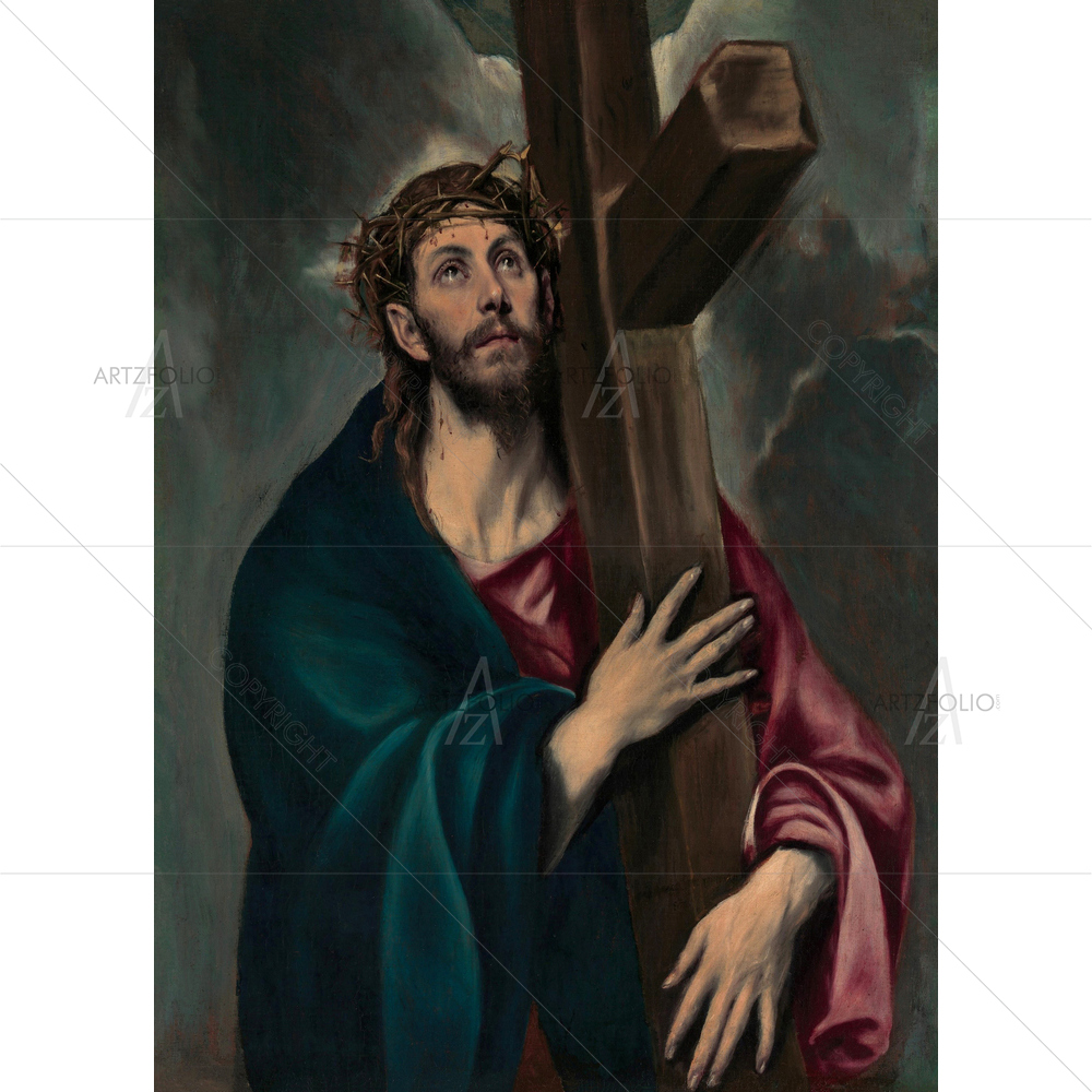 Christ Carrying Cross, El Greco, 1577-87 — custom-size art design 5012643