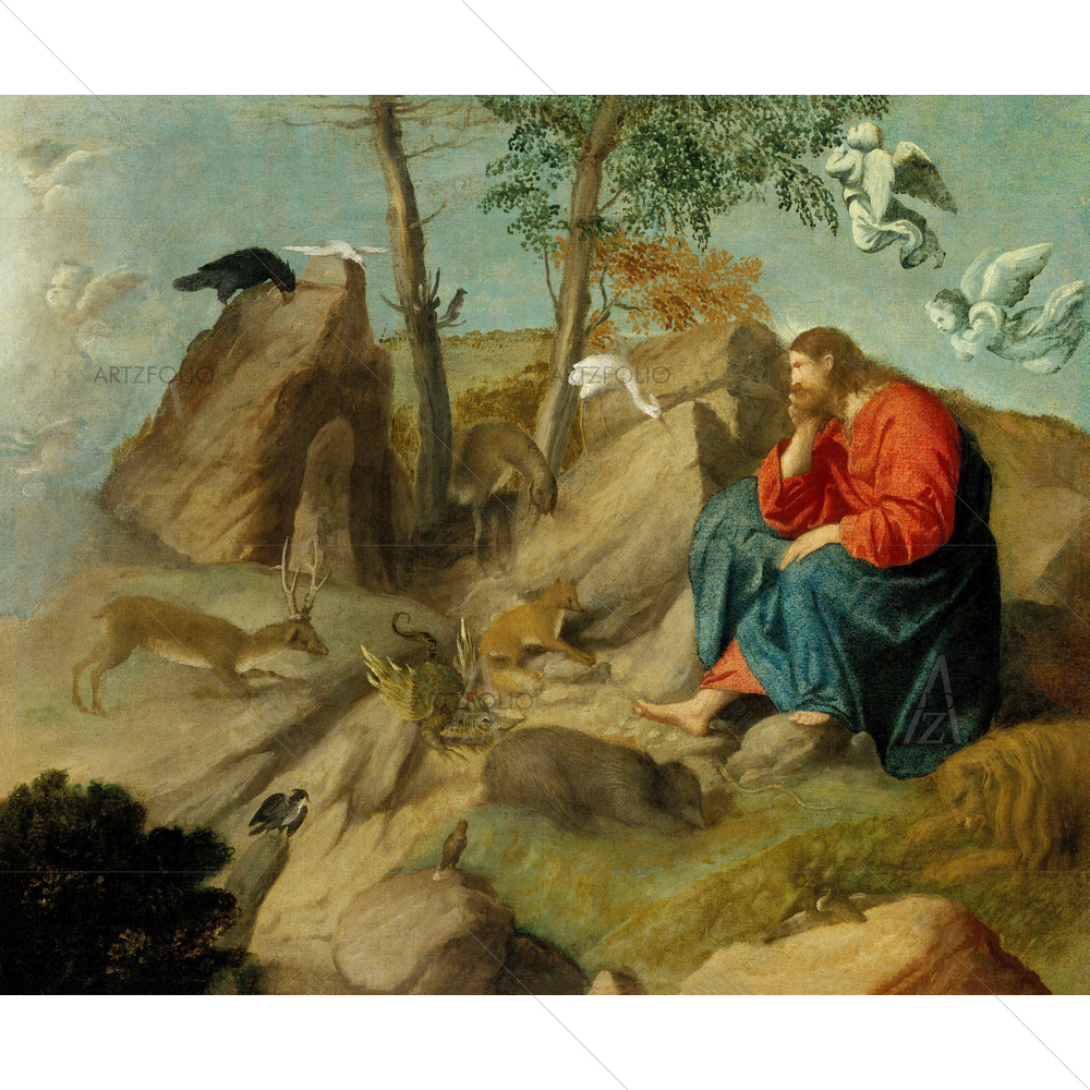 Child in the Wilderness 1515-20 by Moretto Da Brescia — custom-size art design 5012645