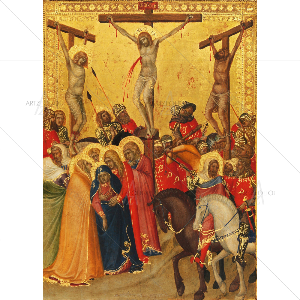 The Crucifixion, Pietro Lorenzetti, 1340 — custom-size art design 5012647