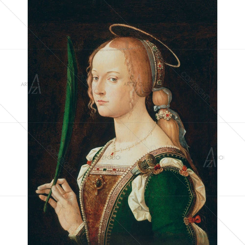 St. Justina of Padua, Bartolomeo Montagna, 1490-1524 — Devotional custom art by ArtzFolio