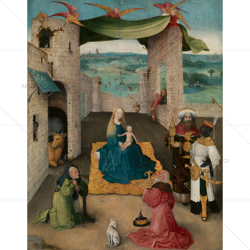 The Adoration of Magi, Hieronymus Bosch, 1475 — Devotional custom art by ArtzFolio