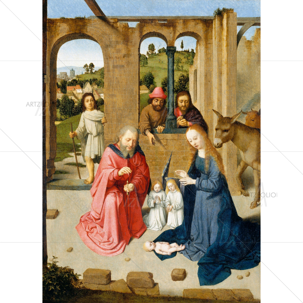 The Nativity, Gerard David, 1480-89 — custom-size art design 5012673