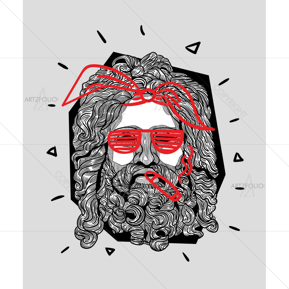 Zeus Smoke — Devotional custom art by ArtzFolio