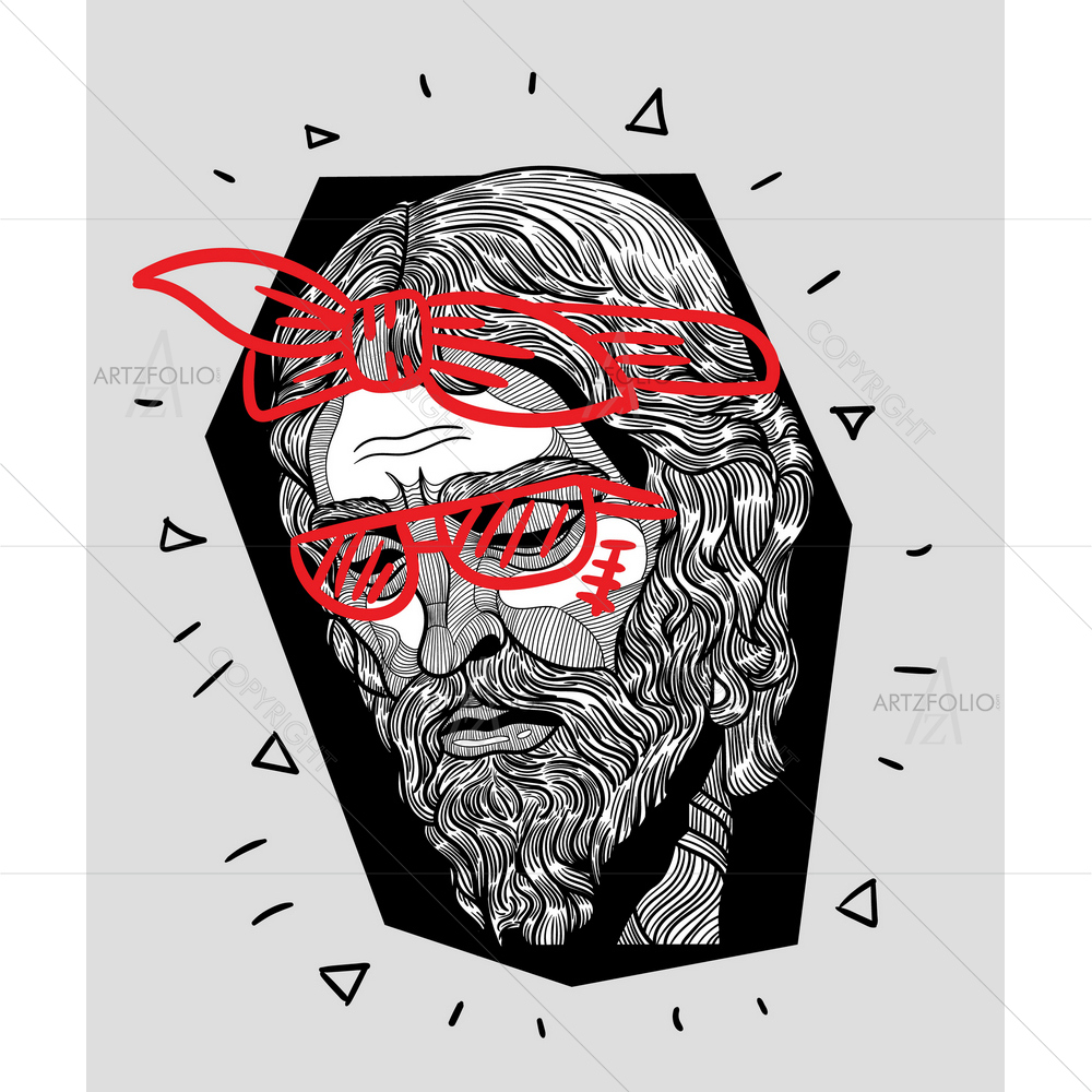 Jesus with Bandage and Glasses — custom-size art design 5012700