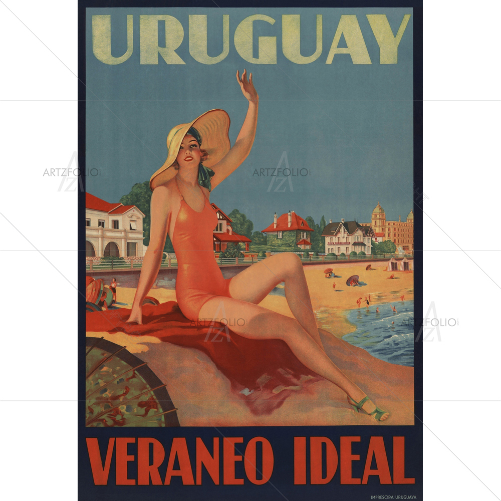Bathing Beauty At Beach, Uruguay — custom-size art design 5012704