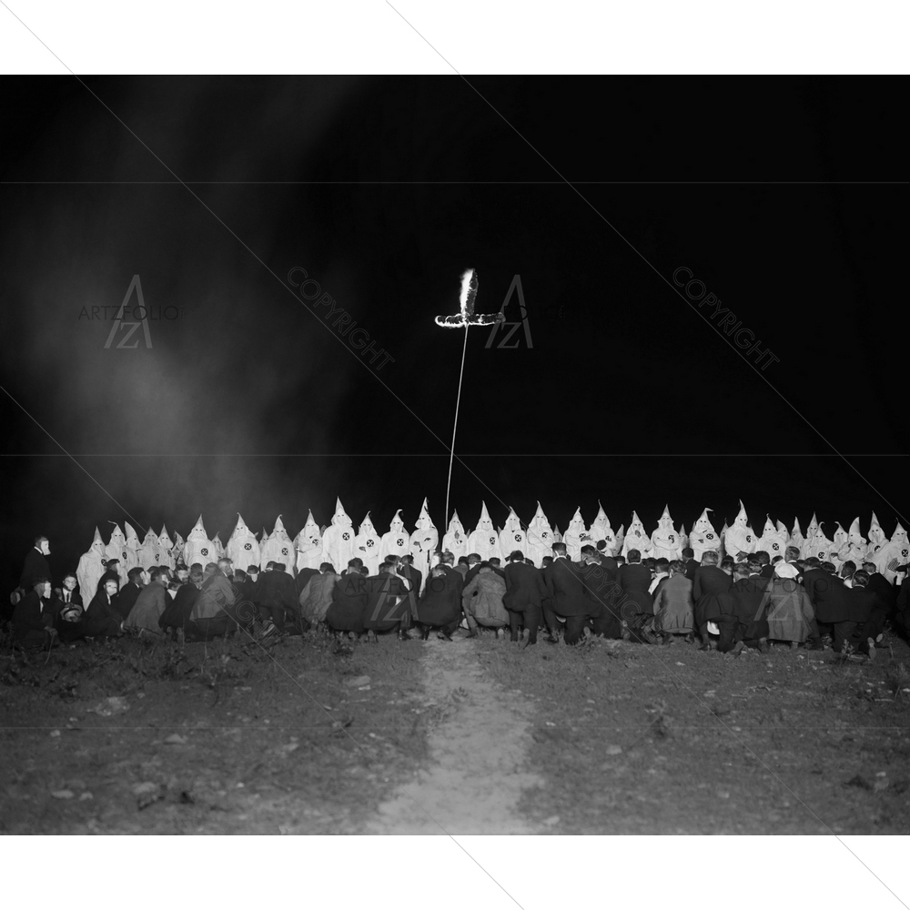 Ku Klux Klan with Men in Face Masks, 1922 — American custom art by ArtzFolio