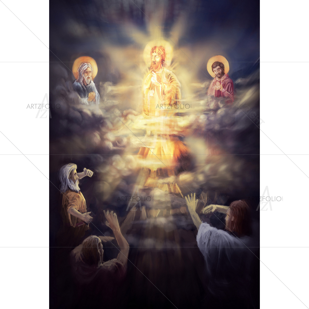 Jesus Christ Transfiguration — Devotional custom art by ArtzFolio