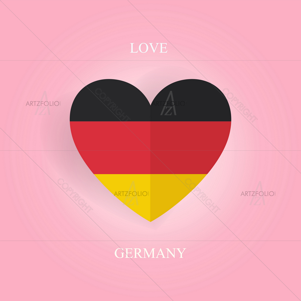 Heart Shaped Germany Flag — Automobiles custom art by ArtzFolio