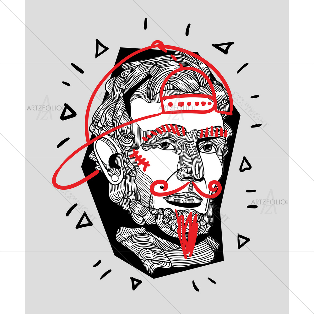 Modern Abraham Lincoln — custom-size art design 5012734