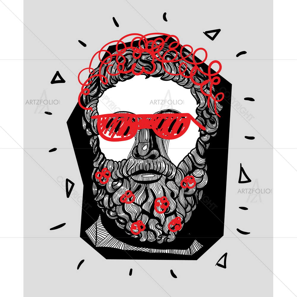 Modern Hipster D1 — Fluid marble custom art by ArtzFolio