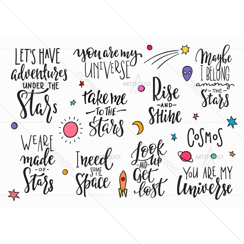 Inspirational Cosmos Astronomy Quote — Ancient custom art by ArtzFolio