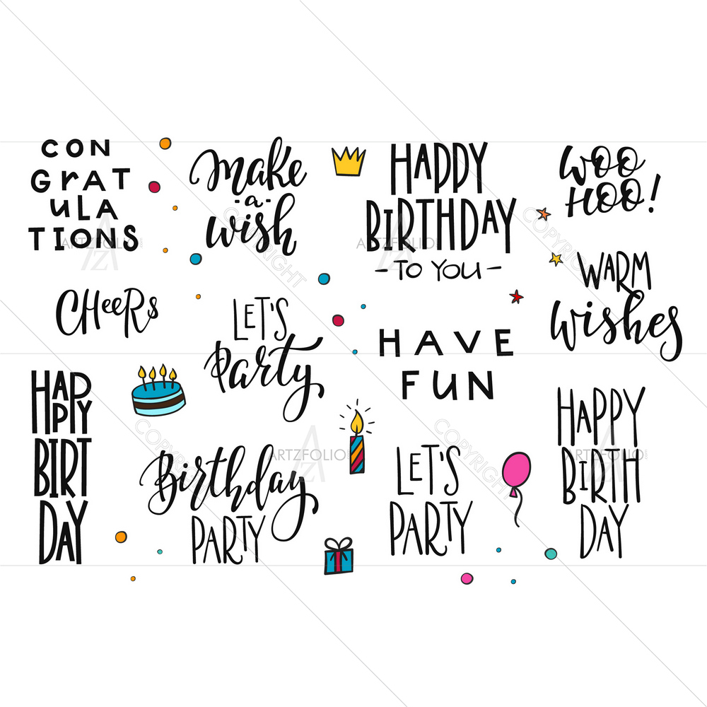 Happy Birthday Signs — custom-size art design 5012765
