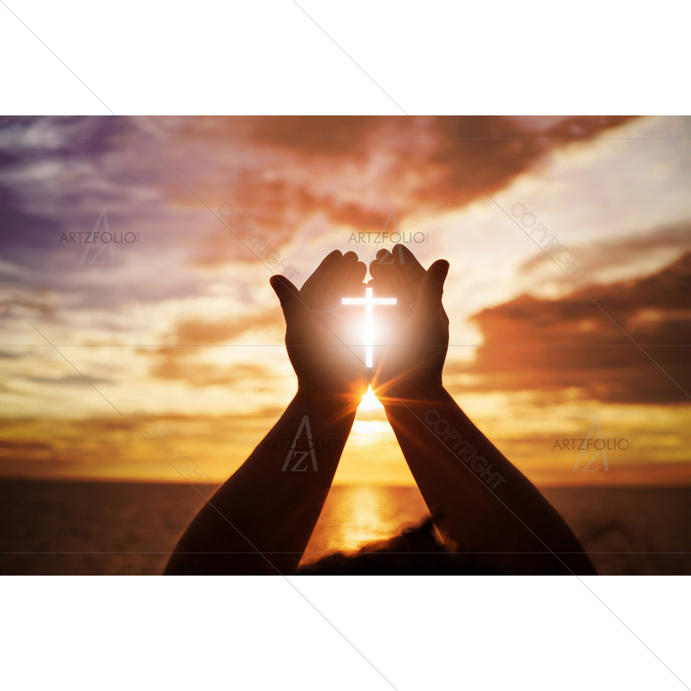 Human Hands Worshiping — custom-size art design 5012768